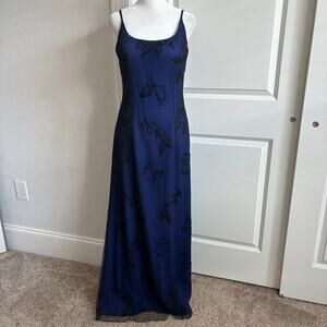 VTG Alyce Designs Whimsygoth Sheer Overlay Maxi Dress Prom Evening Beaded Sz S